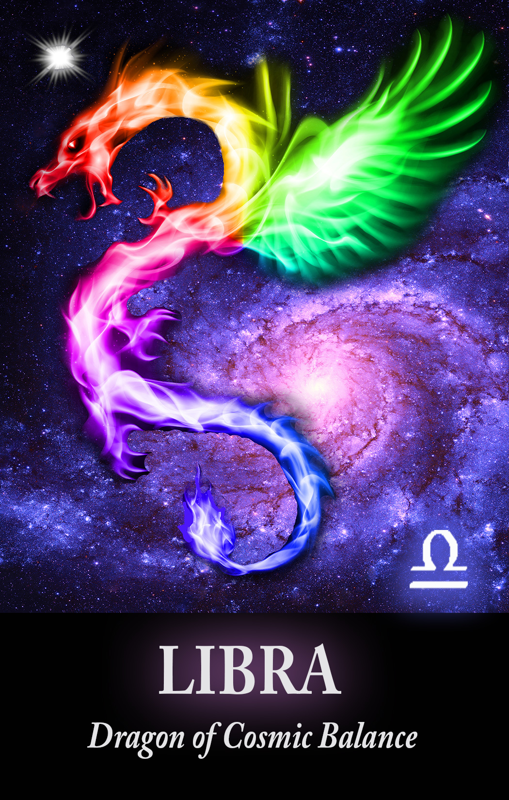 Libra Dragon Oracle Zodiac Card